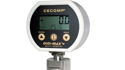Cecomp's SaniGauge digital sanitary pressure/vacuum gauges.