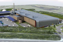 The new Eco Park waste treatment and biogas-to-energy facility being built in England.
