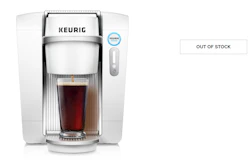A screenshot from the Keurig website. The Keurig KOLD drinkmaker is no longer available.