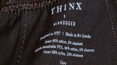 This May 2, 2016, photo shows Thinx that are reusable “period-proof” underwear in New York. More than 70 years after the invention of disposable tampons and sanitary pads, some women are returning to environmentally friendly forms of feminine products.