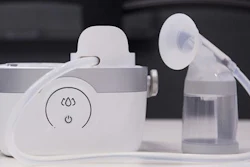 This Tuesday, June 7, 2016, photo shows Naya Health's Smart Pump, in New York. A growing number of startups want to make the breast pump more mother-friendly, using soft silicone parts or keeping their noise level down to make it easier for them to work and pump simultaneously.