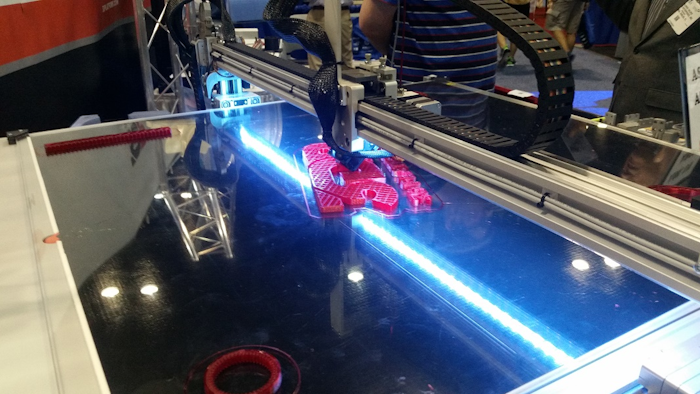 The 3DP X1000 industrial 3D printer on display at RAPID 2016.