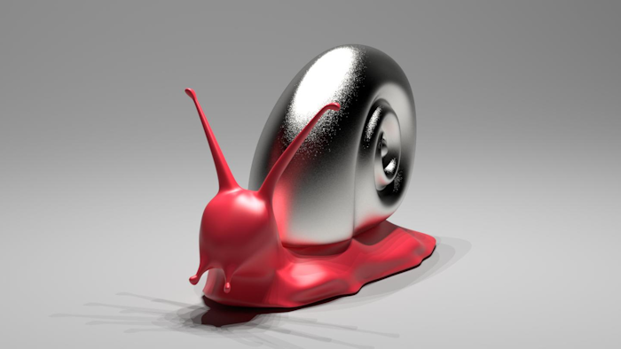 Researchers used their method to model the glittery shell of this snail.