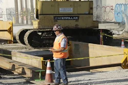 Work is underway Tuesday morning, July 19, 2016, to repair a sewage spill at Mission Road and 6th Street in downtown Los Angeles. Beaches in Long Beach have been shut down after a sewage spill that began near downtown Los Angeles the day before, flowed down the LA River to the ocean. Long Beach officials estimate that more than 100,000 gallons of sewage reached the city, and its ocean waters will be closed until testing shows it's safe.