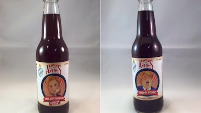 Avery's Beverages is offering Trump Tonic and Hillary Hooch — named, of course, for Republican Donald Trump and Democrat Hillary Clinton.
