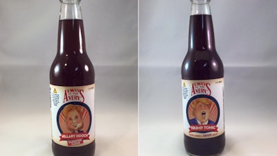 Avery's Beverages is offering Trump Tonic and Hillary Hooch — named, of course, for Republican Donald Trump and Democrat Hillary Clinton.