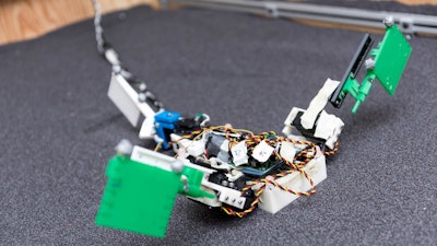 MuddyBot robot uses the locomotion principles of the African mudskipper fish to move through granular materials.