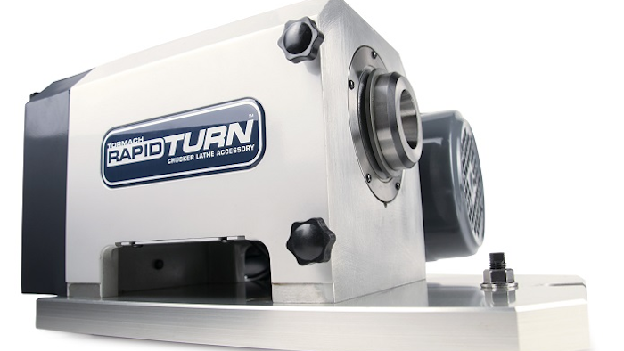 Tormach's RapidTurn, a 5C CNC chucker lathe attachment.