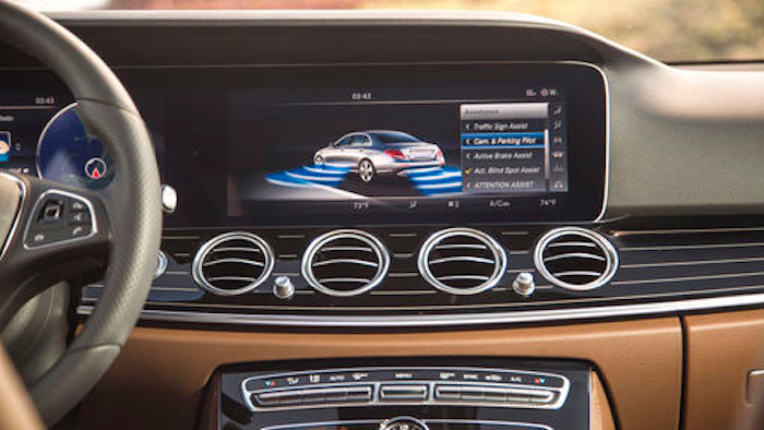This undated photo provided by Mercedes-Benz USA shows the 2017 Mercedes-Benz E300 Sedan. Mercedes charges $11,250 for a package of semi-autonomous features on the 2017 E-Class that also includes keyless entry, satellite radio and cabin air filtration. The E-Class starts at $52,150.