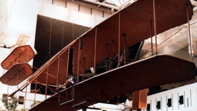 Pictured: A Wright Flyer housed in the Smithsonian.