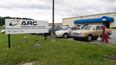 This July 14, 2015 photo shows the ARC Automotive manufacturing plant in Knoxville, Tenn. Investigators in the U.S. and Canada on Thursday, Aug. 4, 2016, are looking into whether the death of a Canadian driver was caused by a faulty air bag inflator made by ARC Automotive Inc. Authorities say the driver was killed when an ARC inflator ruptured in a crash in Newfoundland and sent shrapnel into a 2009 Hyundai Elantra.