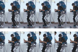 A patient uses the Walk Again Project exoskeleton.