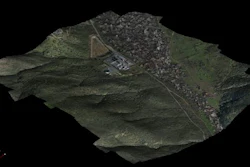 A 3-dimensional image of a valley.