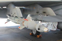 The two Mk-82 (500-lb.) inert warheads, fitted with Dual Mode Plus guidance kits.