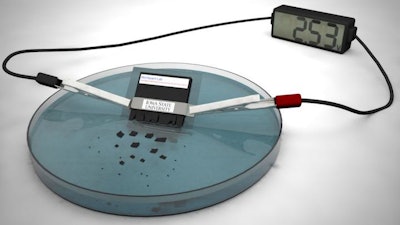 Iowa State scientists have developed a working battery that dissolves and disperses in water.