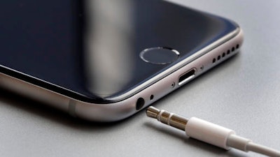 This Sept. 2, 2016, photo shows the earphone jack and charging port on an Apple iPhone 6, in New York. Apple is getting ready to unveil new iPhones on Wednesday, Sept. 7. With experts predicting few big changes from last year's models, speculation has focused on Apple's rumored decision to eliminate the iPhone's traditional headphone jack. It isn't clear what kind of hardware the company will promote instead, but the answer could be a hint at some of Apple's future plans.