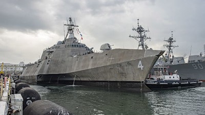 Littoral combat ship USS Coronado (LCS 4) returns to Joint Base Pearl Harbor-Hickam after experiencing an engineering casualty while transiting to the Western Pacific.