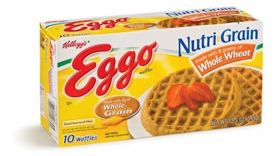 Kellogg is recalling about 10,000 cases of its Eggo Nutri-Grain Whole Wheat Waffles.