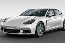 This undated handout photo provided by Porsche shows the new Porsche Panamera 4 E-Hybrid. Major automakers are finding the Paris auto show, held in a city whose mayor wants to ban diesels to reduce pollution, as a fine place to show off new zero-emission electric cars. Most prominently, Volkswagen will unveil a new small electric car as part of the company’s pivot from diesel to more electric models as it struggles to recover from a scandal over 11 million cars that were rigged to evade diesel emissions tests. It runs Saturday, Oct. 1, 2016 through Oct. 16 at the Paris expo Porte de Versailles.