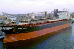 This undated U.S. Coast Guard photo, introduced as evidence in the trial against its owners in a pollution case, shows the cargo ship Gallia Graeca in Seattle. U.S. Coast Guard Petty Officer Daniel Hamilton, not shown, said he found 'red flags' when he inspected the ship as it arrived in Seattle in October 2015.