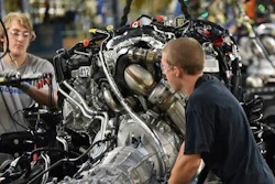 United Auto Workers assemble a 2017 Ford F-Series Super Duty truck at the Kentucky Truck Plant in Louisville, Ky. On Friday, Oct. 7, 2016, the U.S. government issues the September jobs report.