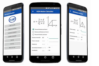 H2W Technologies has developed an Android app that solves linear motion calculations.