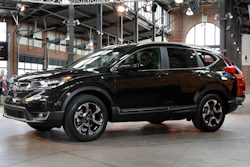 This shows the 2017 Honda CR-V, in Detroit. America's family car is no longer the Toyota Camry or some other midsize car. It's the Honda CR-V, a compact SUV, that's getting its first overhaul since 2012.