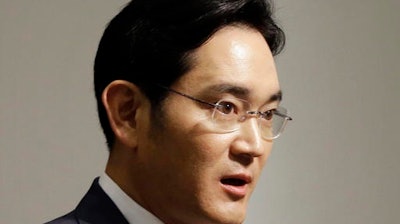 In this June 23, 2015, file photo, Lee Jae-yong, vice chairman of Samsung Electronics Co., speaks during a press conference at the company's headquarters in Seoul, South Korea. Samsung Electronics said Thursday, Oct. 27 its third quarter profit has plunged 17 percent as Galaxy Note 7 recalls nearly wiped out its mobile profit.