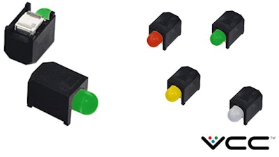 VCC's 3-mm right angle SMD circuit board indicators.