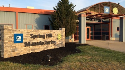 Entrance to the Visitors Center at General Motors’ Spring Hill Manufacturing complex in Tennessee.