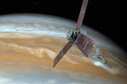 This undated artist's rendering shows NASA's Juno spacecraft making one of its close passes over Jupiter. NASA said Wednesday, Oct. 19, 2016, that the Juno spacecraft circling Jupiter went into safe mode, turning off its camera and instruments. The space agency said the Juno craft is healthy as engineers try to figure out what went wrong.
