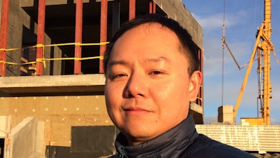 Zejun Hu, scientist at the Polar Research Institute of China, stands outside the construction site of the Aurora Observatory, a research facility to study the Northern Lights, in Karholl, northern Iceland. Funded by China's Polar Research Institute, the facility will house Chinese, Icelandic and international scientists when it opens next year.