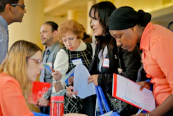 In this file photo, job seekers attend the New York Department of Citywide Administrative Services job fair, in New York.