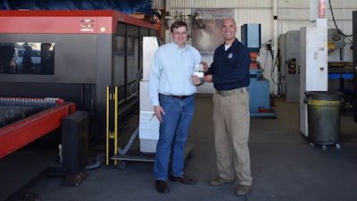 Hernán Luis y Prado, founder of Workshops for Warriors (right) with John Phillips, principal at Fish & Richardson (left).