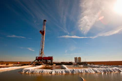 This file photo shows a water pool attached to Robinson Drilling rig No. 4 in Midland County, Texas. An assessment by the U.S. Geological Survey shows that the Wolfcamp Shale in the Midland region could yield another 20 billion barrels of oil.