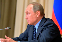 Russian President Vladimir Putin chairs a meeting with leadership of the Defense Ministry and military-industrial complex in the Bocharov Ruchei residence in Sochi, Russia, Thursday, Nov. 17, 2016.