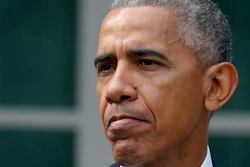 In this Nov. 9, 2016, photo, President Barack Obama pause while speaking in the Rose Garden of the White House in Washington. It was supposed to be his grand valedictory tour. Now Obama must use his last major trip abroad to try to calm shocked world leaders about the outcome of the U.S. election, and what comes next when Donald Trump is president.