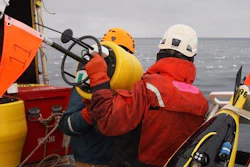 Researchers prepare to drop a buoy into the Arctic Ocean. Scientists sponsored by the Office of Naval Research have traveled to the region to study the changing environment-and provide new tools to help the US Navy operate in a once-inaccessible area.