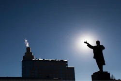 In this photo, the Vladimir Lenin monument stands at the Lenin Square in the center of Voronezh, Russia. Boasting several Soviet-era technology-focused universities, Voronezh serves as an outsourcing hub for many Russian and foreign companies.