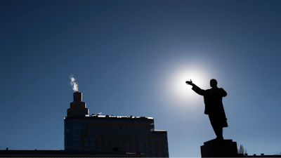 In this photo, the Vladimir Lenin monument stands at the Lenin Square in the center of Voronezh, Russia. Boasting several Soviet-era technology-focused universities, Voronezh serves as an outsourcing hub for many Russian and foreign companies.