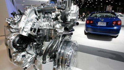 In this Nov. 20, 2008, file photo a Volkswagen Jetta TDI diesel engine is displayed at the Los Angeles Auto Show. Volkswagen has just reached a deal with U.S. regulators and attorneys for car owners on the remaining 80,000 diesel vehicles that cheated on emissions tests.