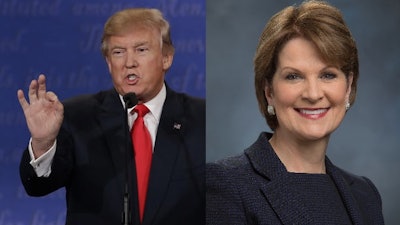 President-elect Donald Trump and Marillyn Hewson.