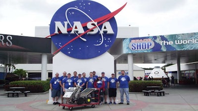 The “Moonrockers” lunar robot from the South Dakota School of Mines & Technology at NASA Kennedy Space Center.