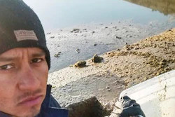 This 2015 self-portrait by César Nerón Martínez Rodríguez shows him at work at the Funk Dairy in Murtaugh, Idaho. He is one of six veterinarians who say they were recruited from Mexico to work at the Idaho dairy farm as animal scientists, but were instead forced to work as laborers, milking cows and shoveling manure for about a year. On Tuesday, Jan. 3, 2017, they filed a federal human trafficking lawsuit against the dairy's owners and the lawyer who arranged work visas.