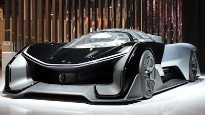 The Faraday Future FFZERO1 concept prototype.