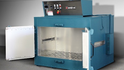The No. 1020 from Grieve is a 500°F (260°C) vertical airflow cabinet oven.