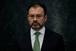 In this Jan. 4, 2017, file photo, Mexico's new Foreign Relations Secretary Luis Videgaray stands during a press conference at the Los Pinos presidential residence in Mexico City. Videgaray said Tuesday, Jan. 10, that the country isn’t only willing to negotiate changes to the North American Free Trade Agreement, it wants negotiations as soon as possible. Luis Videgaray says there’s “enormous uncertainty” following the U.S. election of Donald Trump as president.