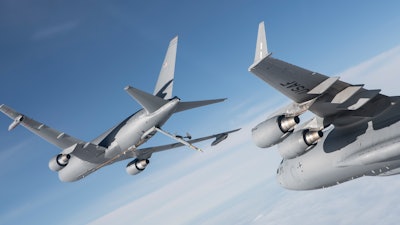 The KC-46A is a multirole tanker that can refuel allied and coalition military aircraft and also carry passengers, cargo and patients.
