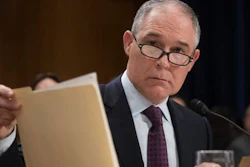 Environmental Protection Agency Administrator-designate, Oklahoma Attorney General Scott Pruitt is seen on Capitol Hill in Washington, Wednesday, Jan. 18, 2017, at his confirmation hearing before the Senate Environment and Public Works Committee.