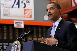 In this Dec. 15, 2009, file photo, President Barack Obama speaks during a visit to Home Depot in Alexandria, Va. The last major economic report card for Obama arrives Friday, Jan. 6, 2017, with the release of the December jobs figures. The report will cap a long record of robust hiring after the Great Recession, though one that left many people feeling left out.